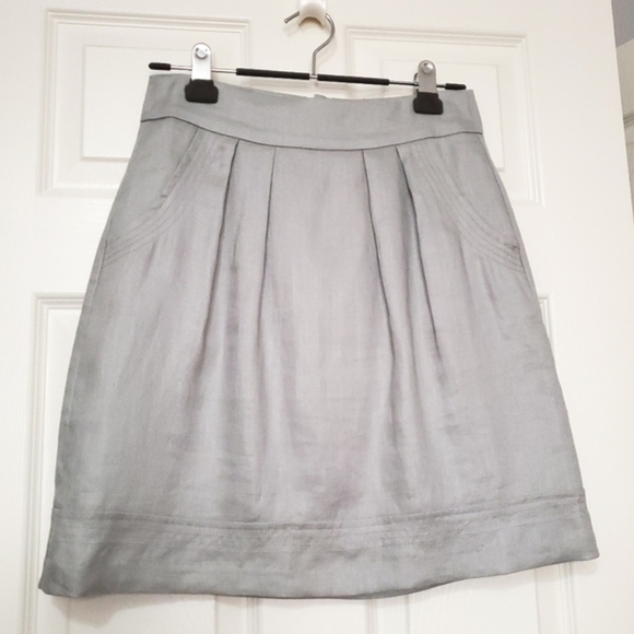 RW&CO ramie & cotton jacket blazer short skirt suit gray Small S natural fabric - Picture 6 of 16